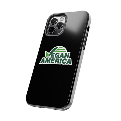 Vegan America Tough Phone Case — Green Leaf Vegan Pride Protective Cover - Vegan America
