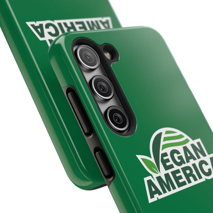 Vegan America Tough Phone Case — Green Protective Vegan Pride Cover - Vegan America