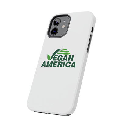 Vegan America Tough Phone Case — Eco - Friendly Plant Logo Protective Cover - Vegan America