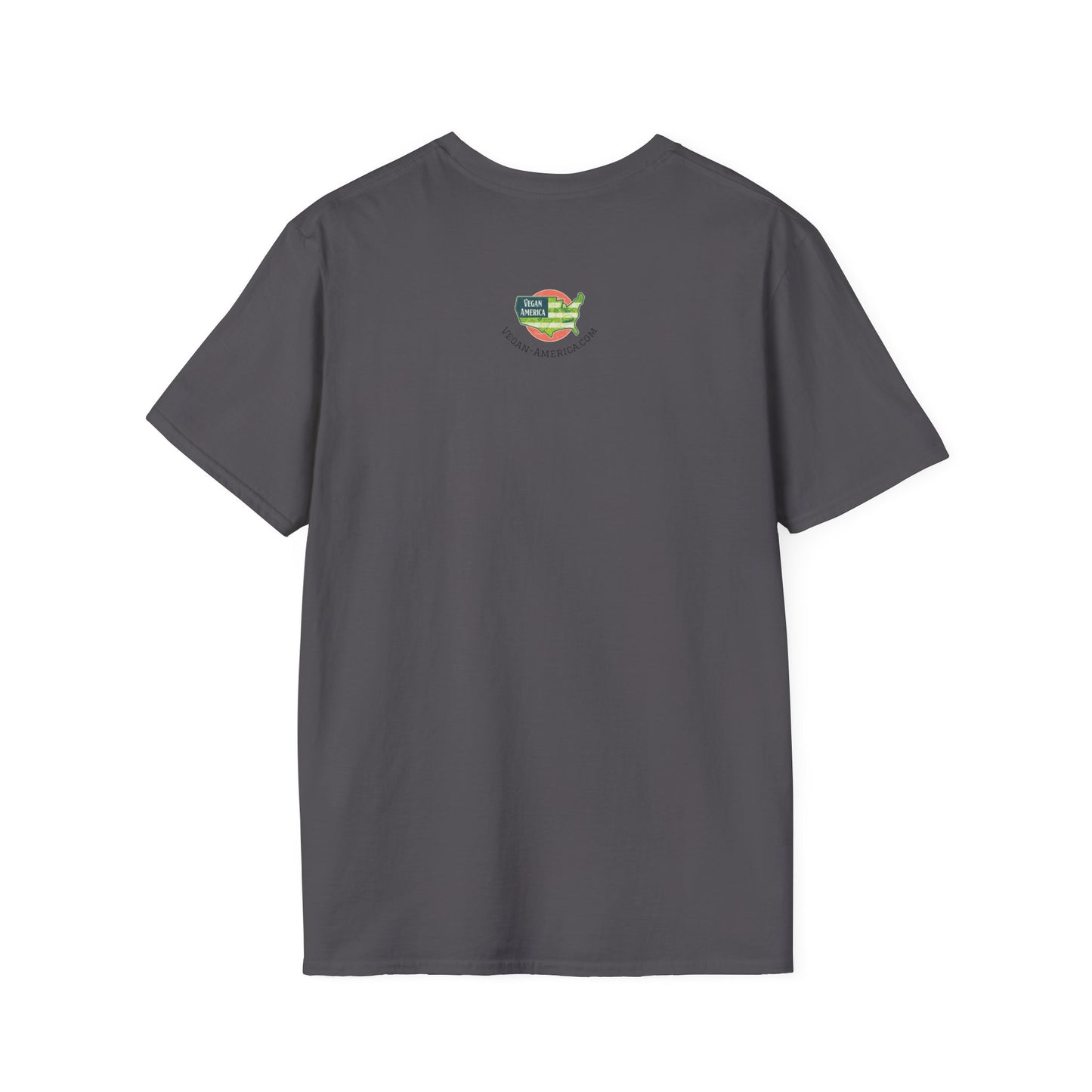 Vegan America T-Shirt | UnisexSoftstyle Tee, Eco - Friendly Fashion, Gift for Vegans, Independence Day Outfit, Casual Wear - Vegan America