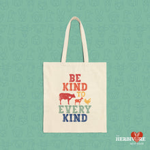 Be Kind Every Kind Cotton Canvas Tote Bag - Vegan America