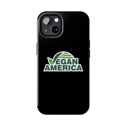 Vegan America Tough Phone Case — Green Leaf Vegan Pride Protective Cover - Vegan America