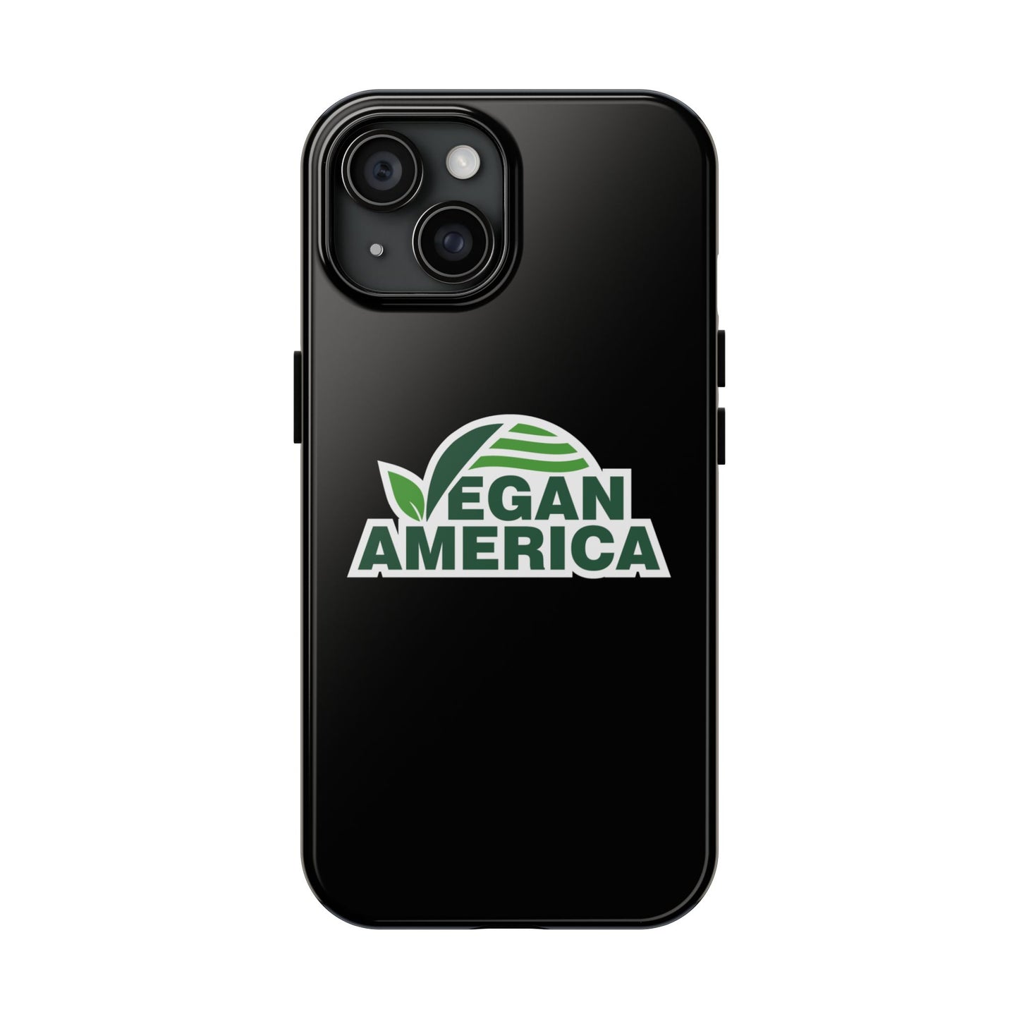 Vegan America Tough Phone Case — Green Leaf Vegan Pride Protective Cover - Vegan America