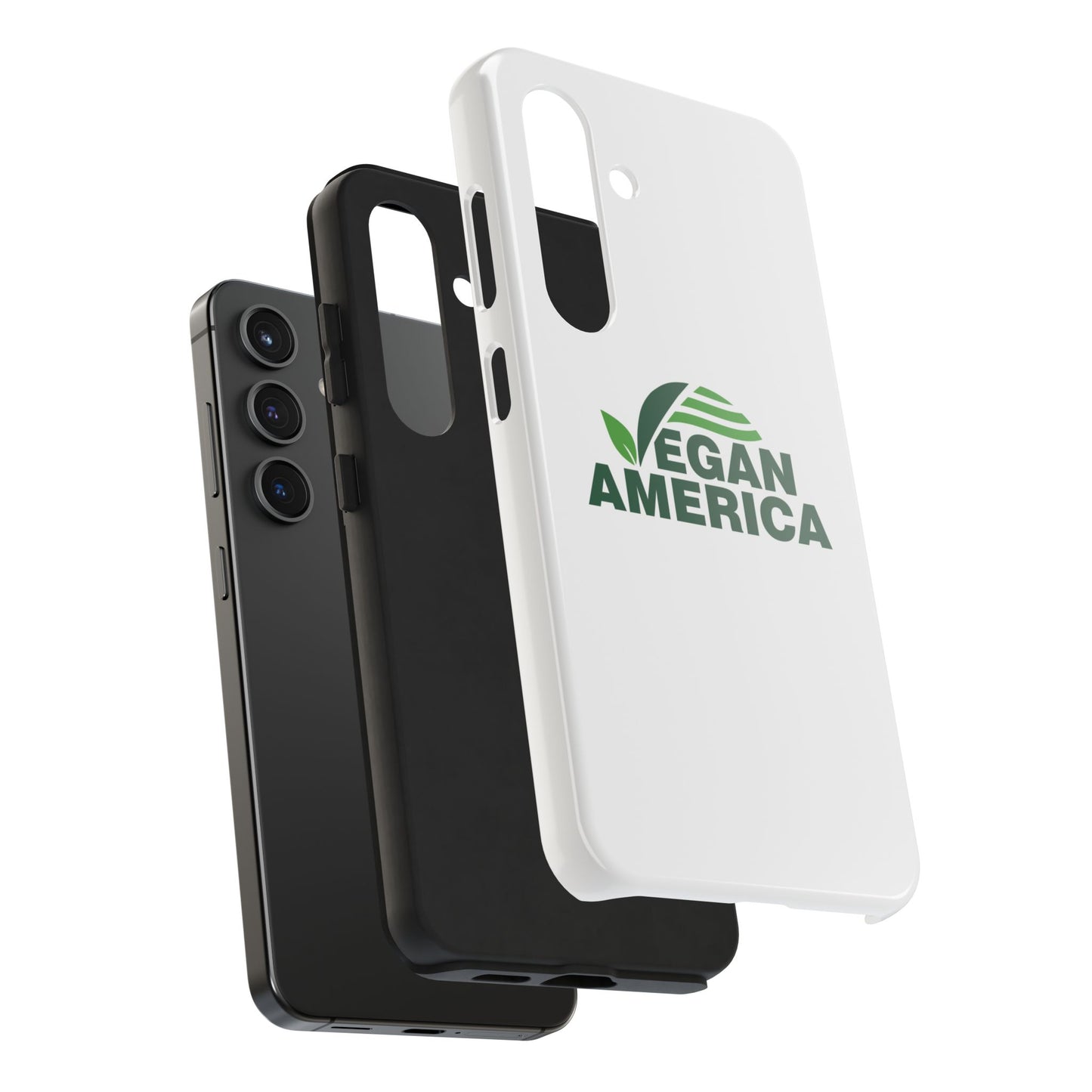 Vegan America Tough Phone Case — Eco - Friendly Plant Logo Protective Cover - Vegan America