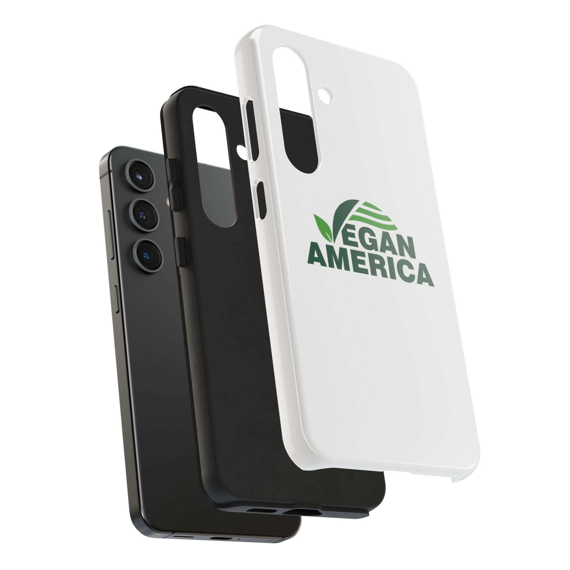 Vegan America Tough Phone Case — Eco - Friendly Plant Logo Protective Cover - Vegan America