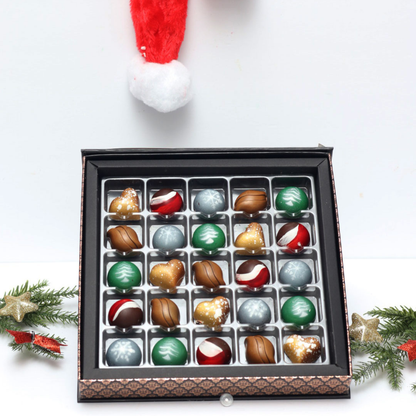 **VEGAN** 16 Piece Christmas Chocolate Box - Holiday Chocolate Gift