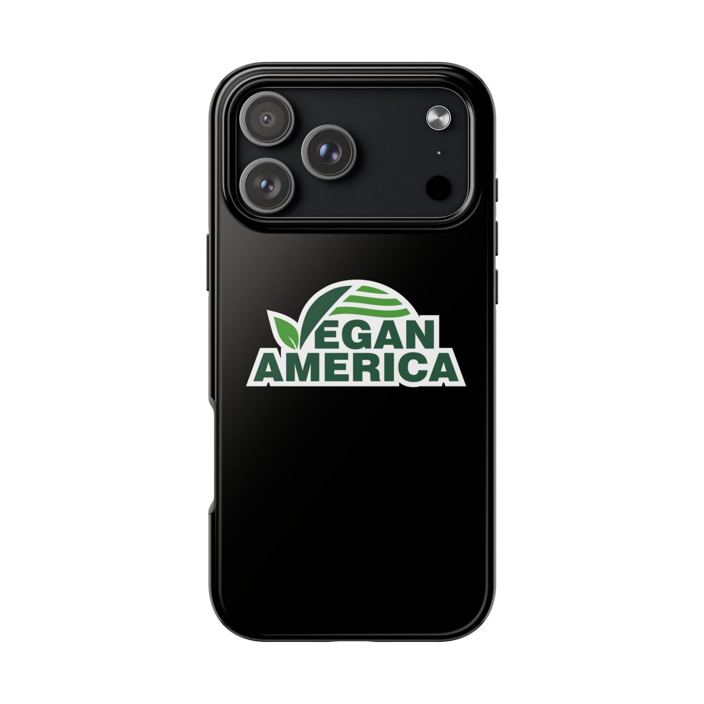 Vegan America Tough Phone Case — Green Leaf Vegan Pride Protective Cover - Vegan America