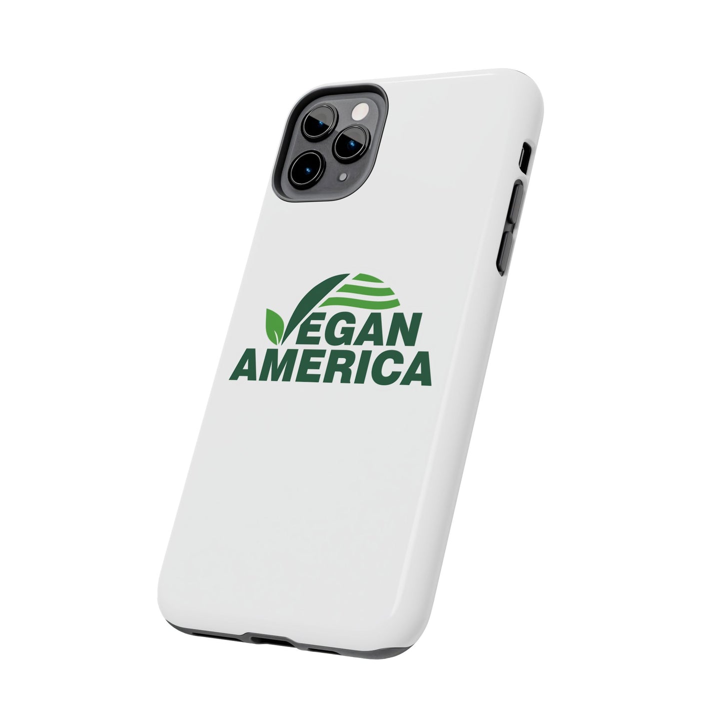 Vegan America Tough Phone Case — Eco - Friendly Plant Logo Protective Cover - Vegan America