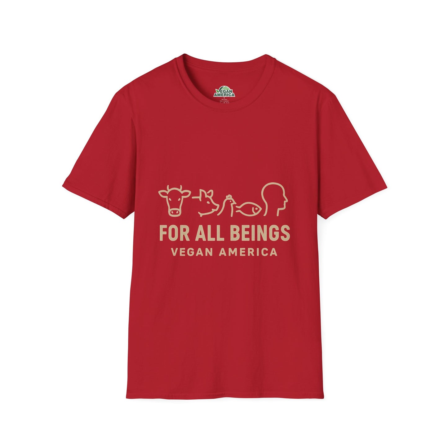 Unisex Vegan America T-Shirt, Eco - Friendly Apparel, Plant - Based Lifestyle Shirt, Perfect Gift for Vegans, Animal Rights Awareness Wear - Vegan America