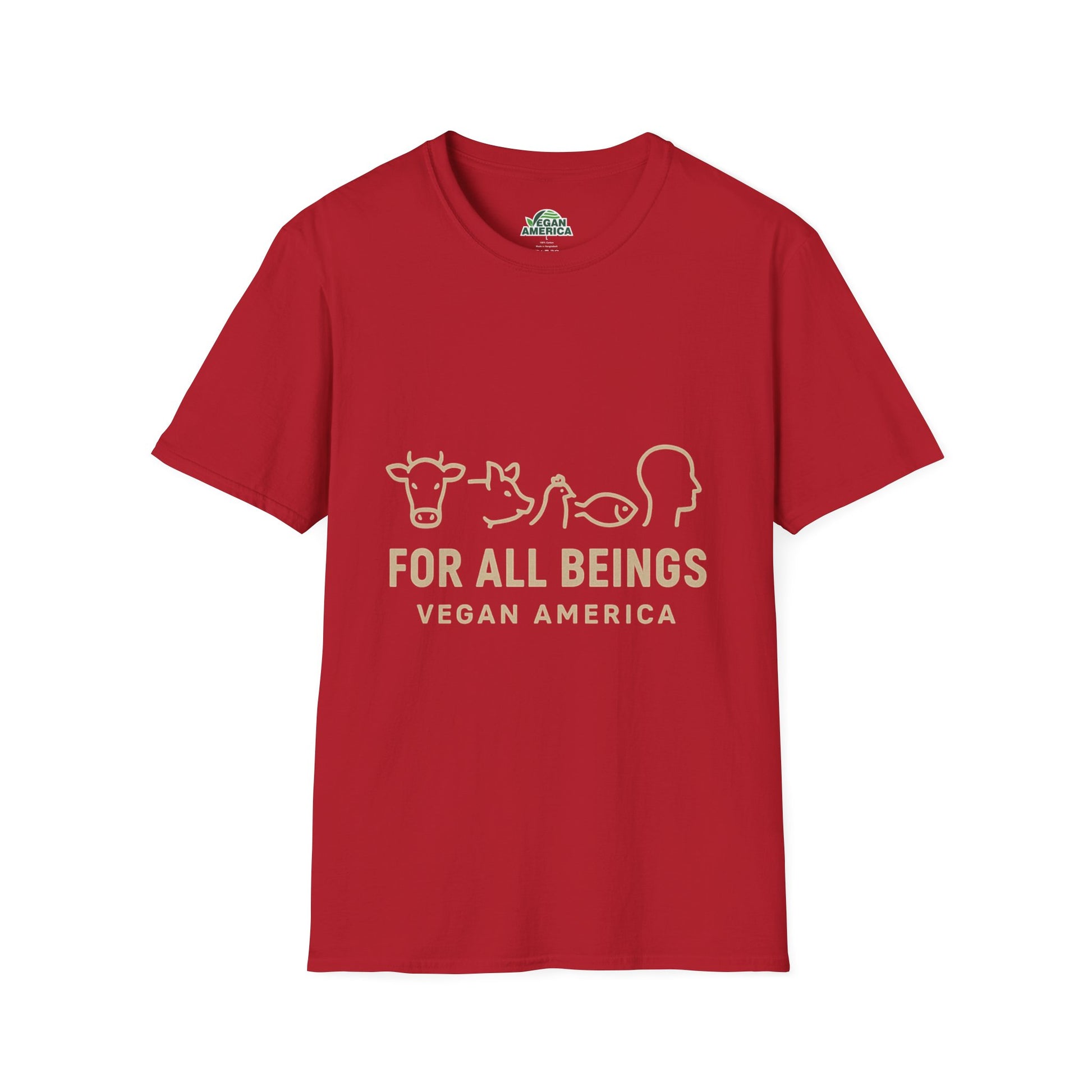 Unisex Vegan America T-Shirt, Eco - Friendly Apparel, Plant - Based Lifestyle Shirt, Perfect Gift for Vegans, Animal Rights Awareness Wear - Vegan America