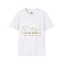 Unisex Vegan America T-Shirt, Eco - Friendly Apparel, Plant - Based Lifestyle Shirt, Perfect Gift for Vegans, Animal Rights Awareness Wear - Vegan America