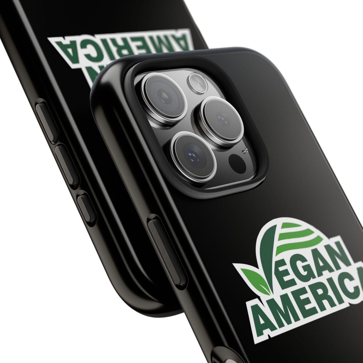 Vegan America Tough Phone Case — Green Leaf Vegan Pride Protective Cover - Vegan America