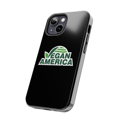 Vegan America Tough Phone Case — Green Leaf Vegan Pride Protective Cover - Vegan America