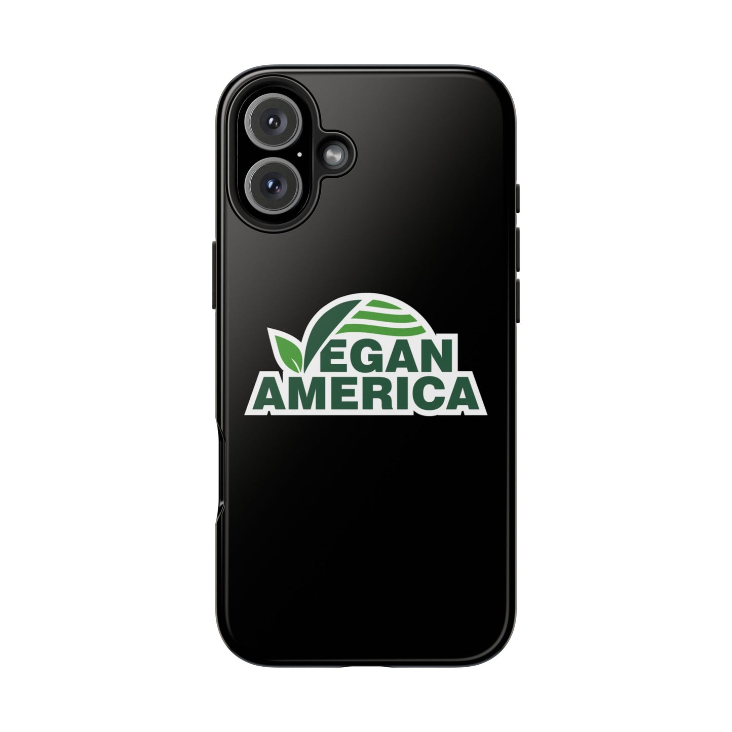 Vegan America Tough Phone Case — Green Leaf Vegan Pride Protective Cover - Vegan America
