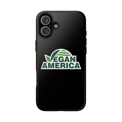 Vegan America Tough Phone Case — Green Leaf Vegan Pride Protective Cover - Vegan America