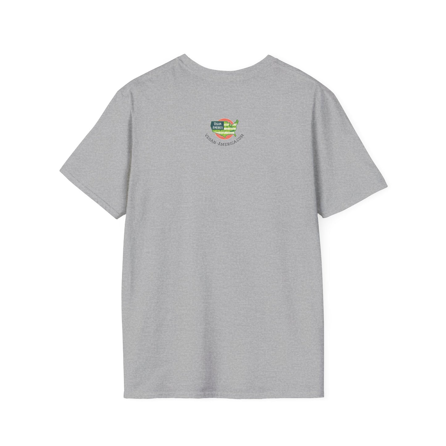 Vegan America T-Shirt | UnisexSoftstyle Tee, Eco - Friendly Fashion, Gift for Vegans, Independence Day Outfit, Casual Wear - Vegan America