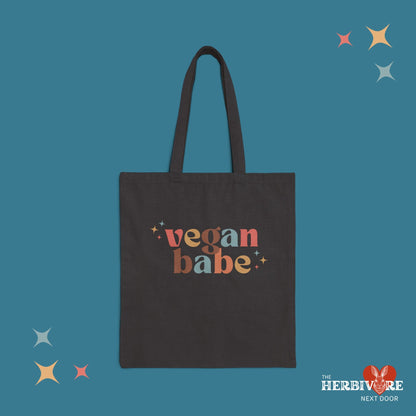Vegan Babe - Cotton Canvas Tote Bag - Vegan America