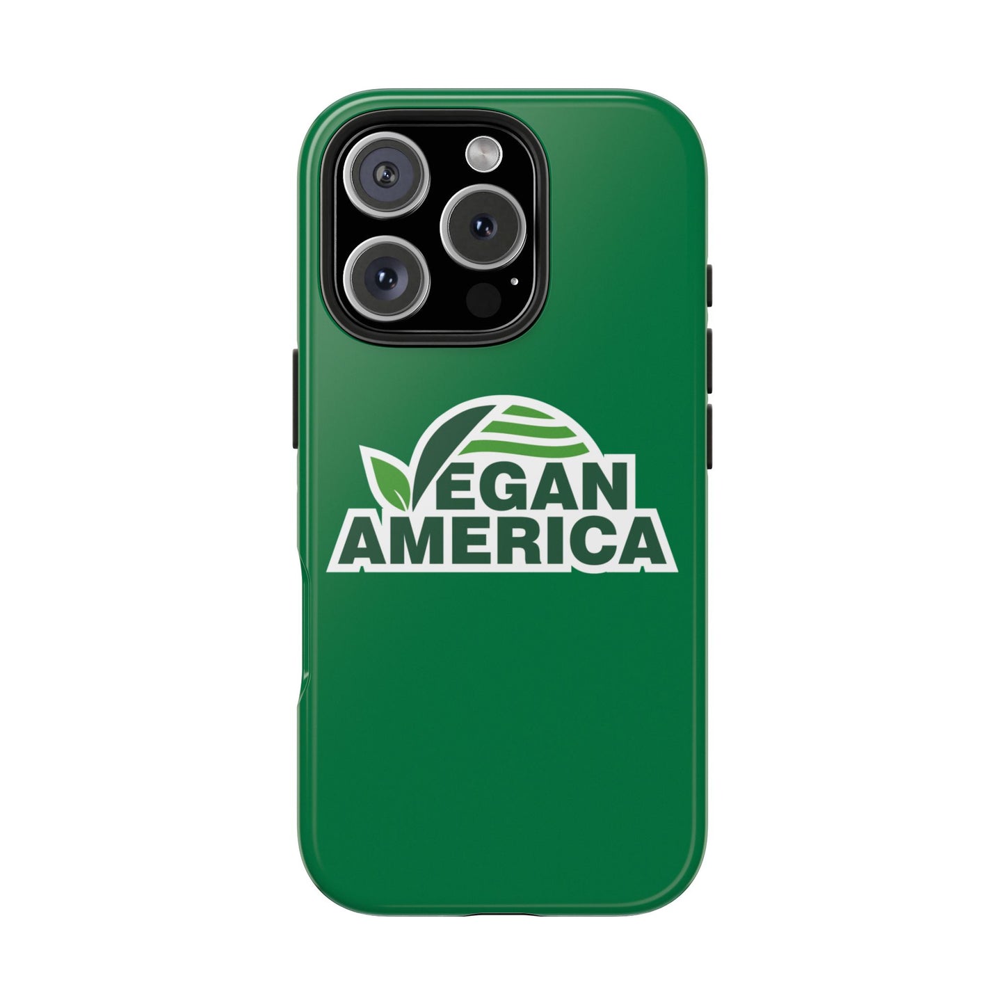 Vegan America Tough Phone Case — Green Protective Vegan Pride Cover - Vegan America