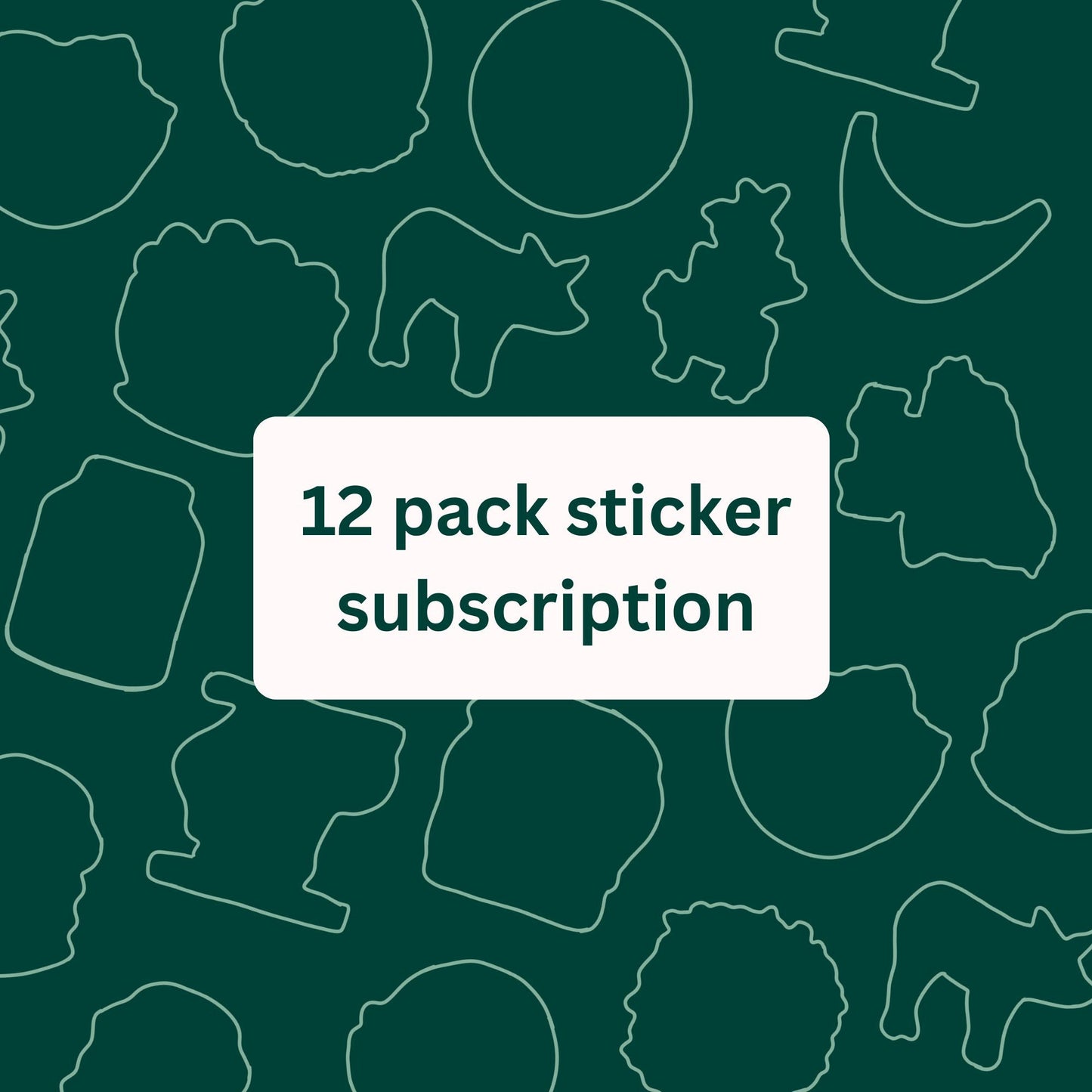 12 Pack Vegan Sticker Subscription