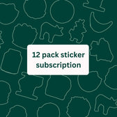 12 Pack Vegan Sticker Subscription - Vegan America