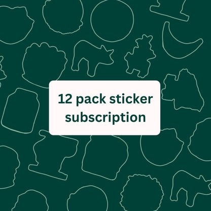 12 Pack Vegan Sticker Subscription