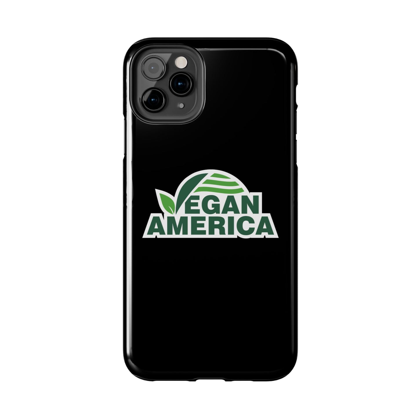 Vegan America Tough Phone Case — Green Leaf Vegan Pride Protective Cover - Vegan America