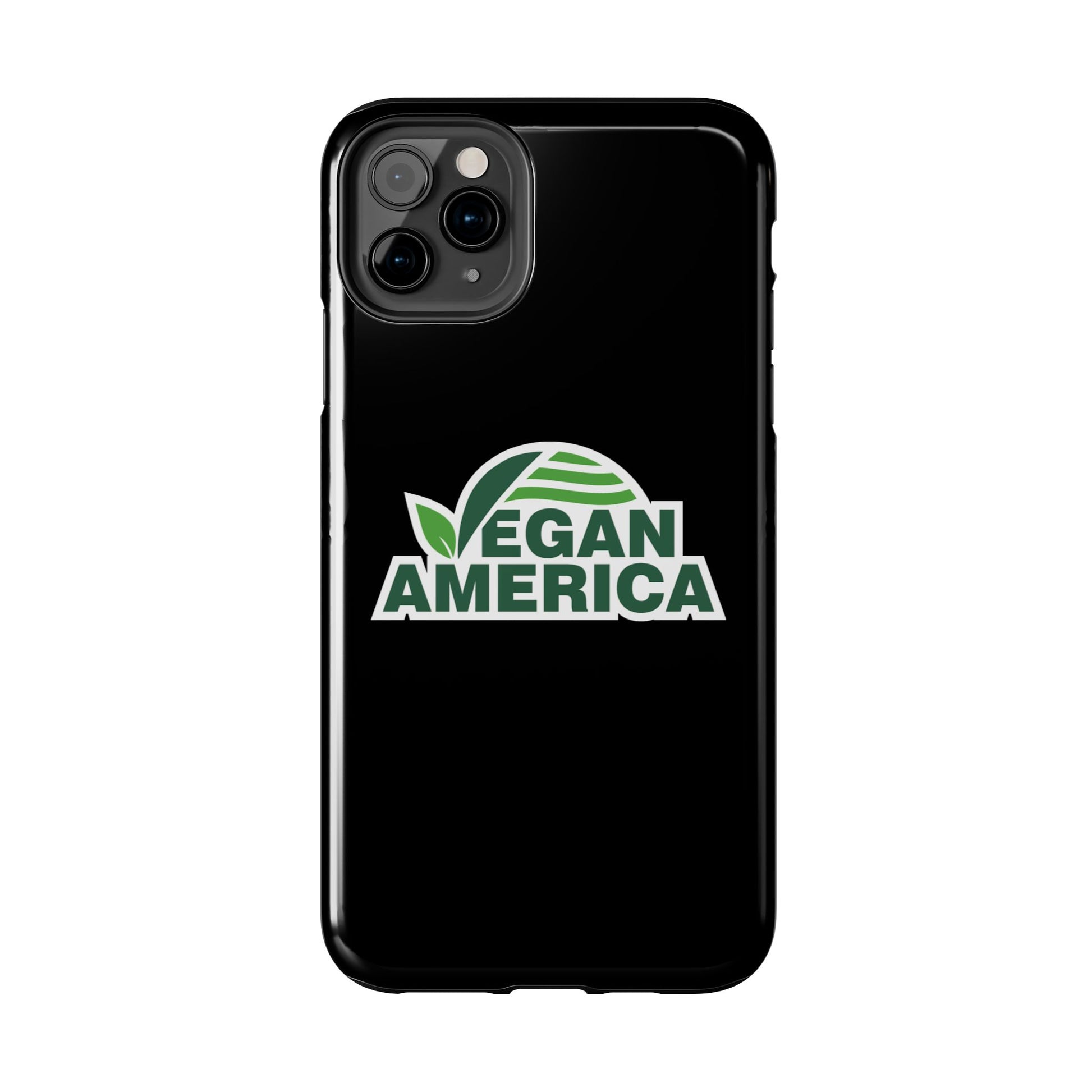 Vegan America Tough Phone Case — Green Leaf Vegan Pride Protective Cover - Vegan America