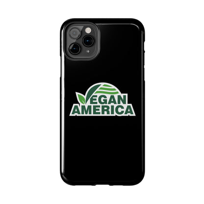 Vegan America Tough Phone Case — Green Leaf Vegan Pride Protective Cover - Vegan America