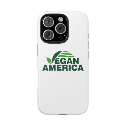 Vegan America Tough Phone Case — Eco - Friendly Plant Logo Protective Cover - Vegan America