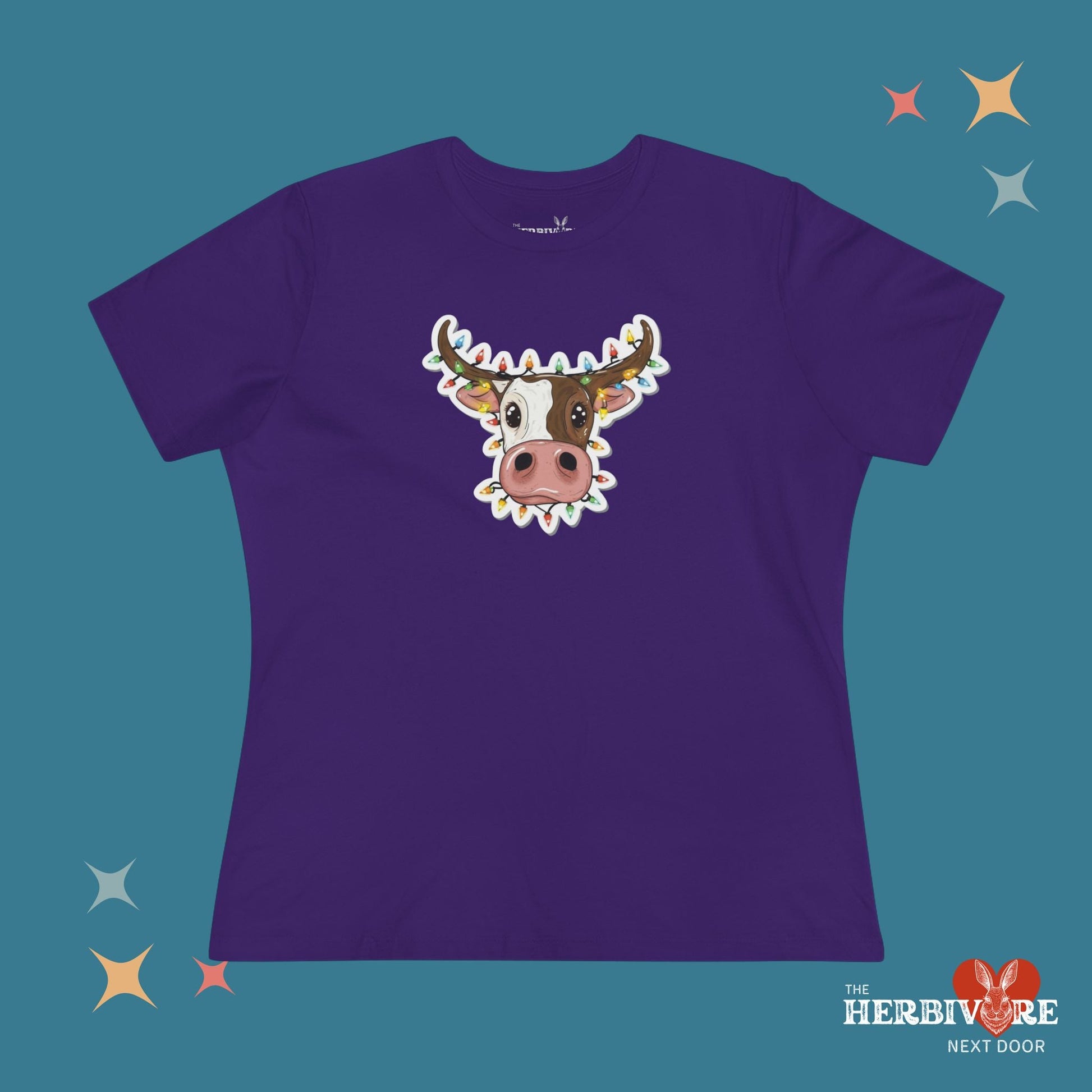 Christmas Cow - Women's Style B&C 6400 - Vegan America