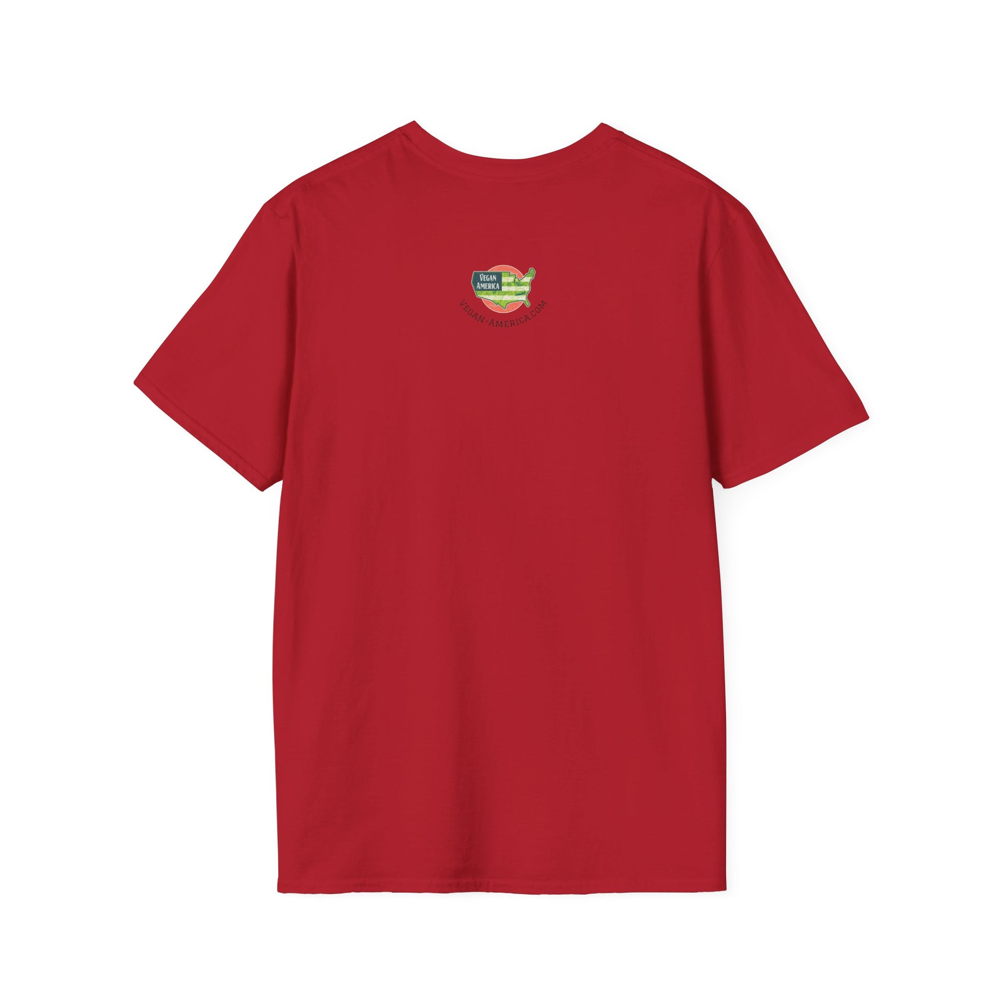 Vegan America T-Shirt | UnisexSoftstyle Tee, Eco - Friendly Fashion, Gift for Vegans, Independence Day Outfit, Casual Wear - Vegan America
