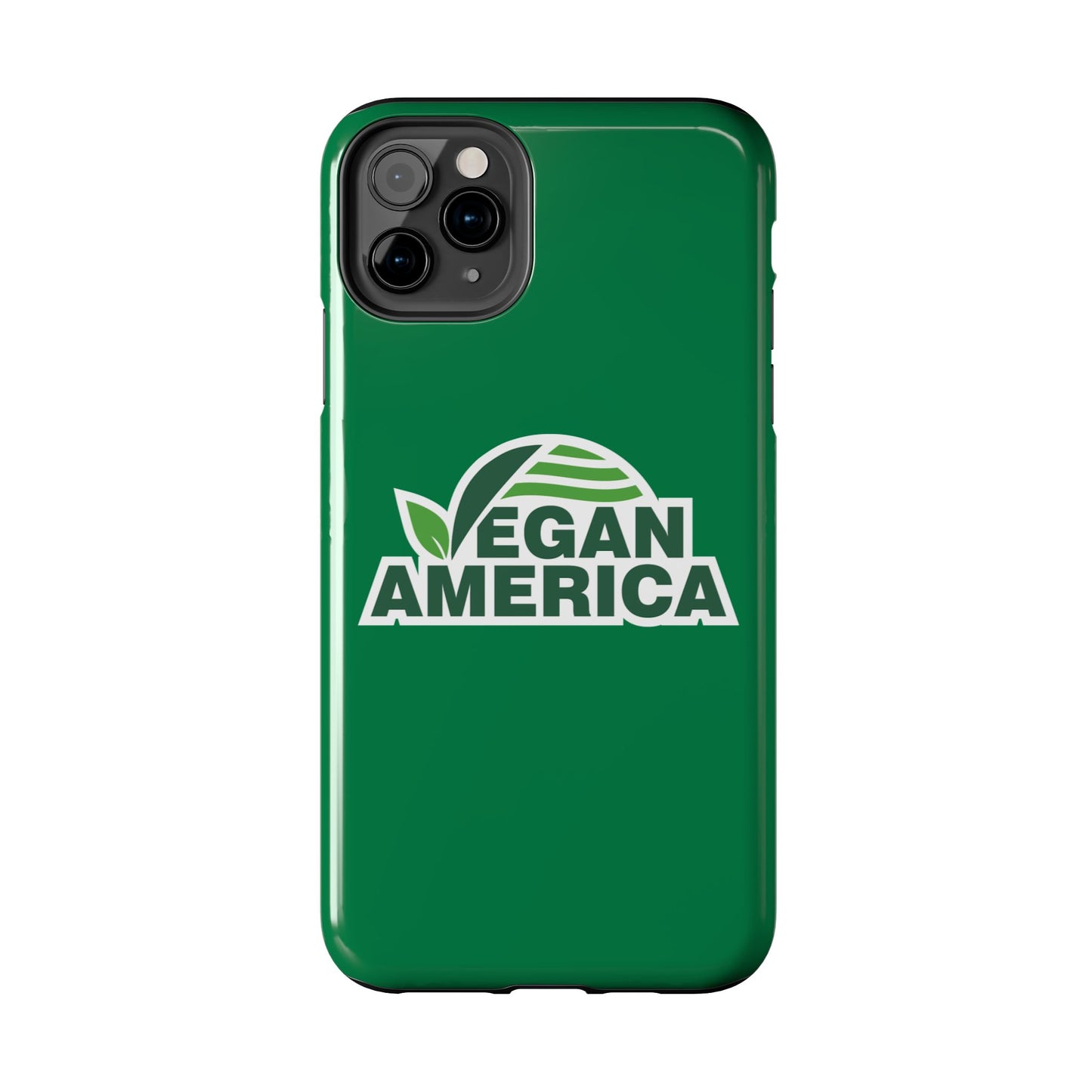 Vegan America Tough Phone Case — Green Protective Vegan Pride Cover - Vegan America
