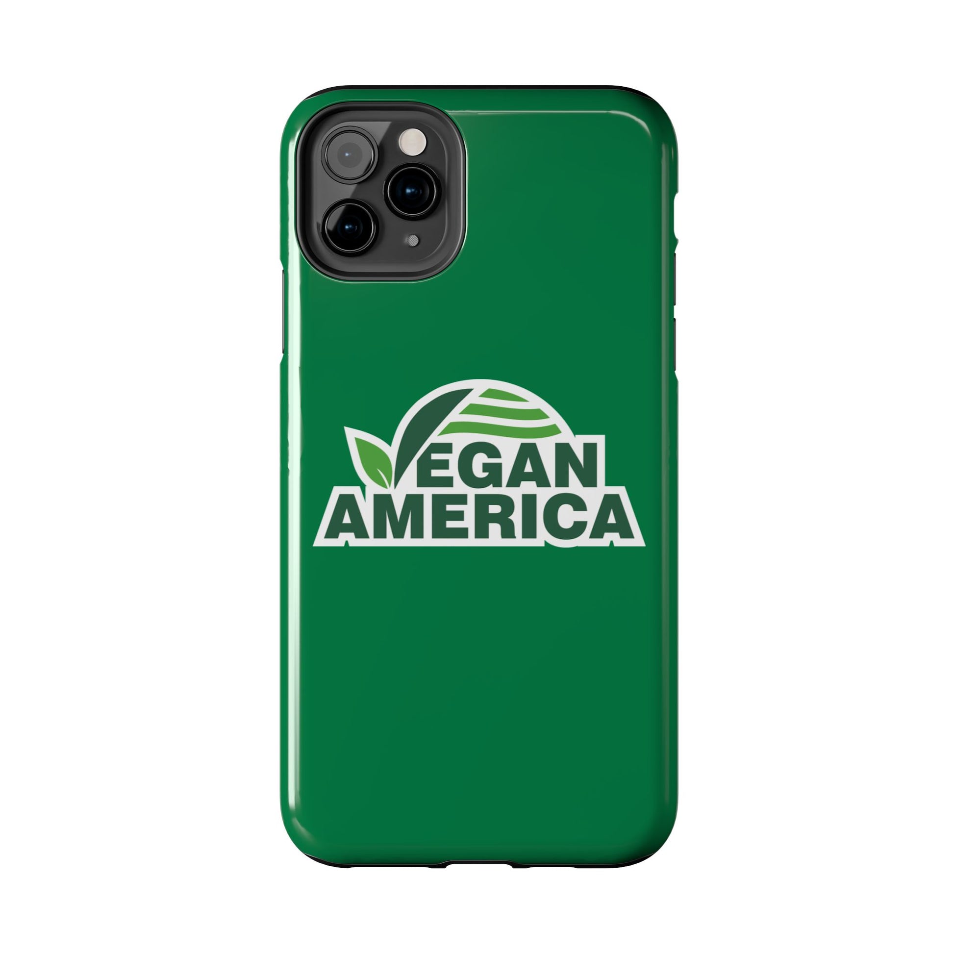 Vegan America Tough Phone Case — Green Protective Vegan Pride Cover - Vegan America