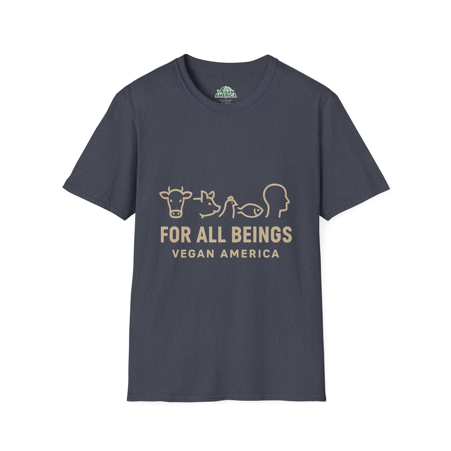 Unisex Vegan America T-Shirt, Eco - Friendly Apparel, Plant - Based Lifestyle Shirt, Perfect Gift for Vegans, Animal Rights Awareness Wear - Vegan America