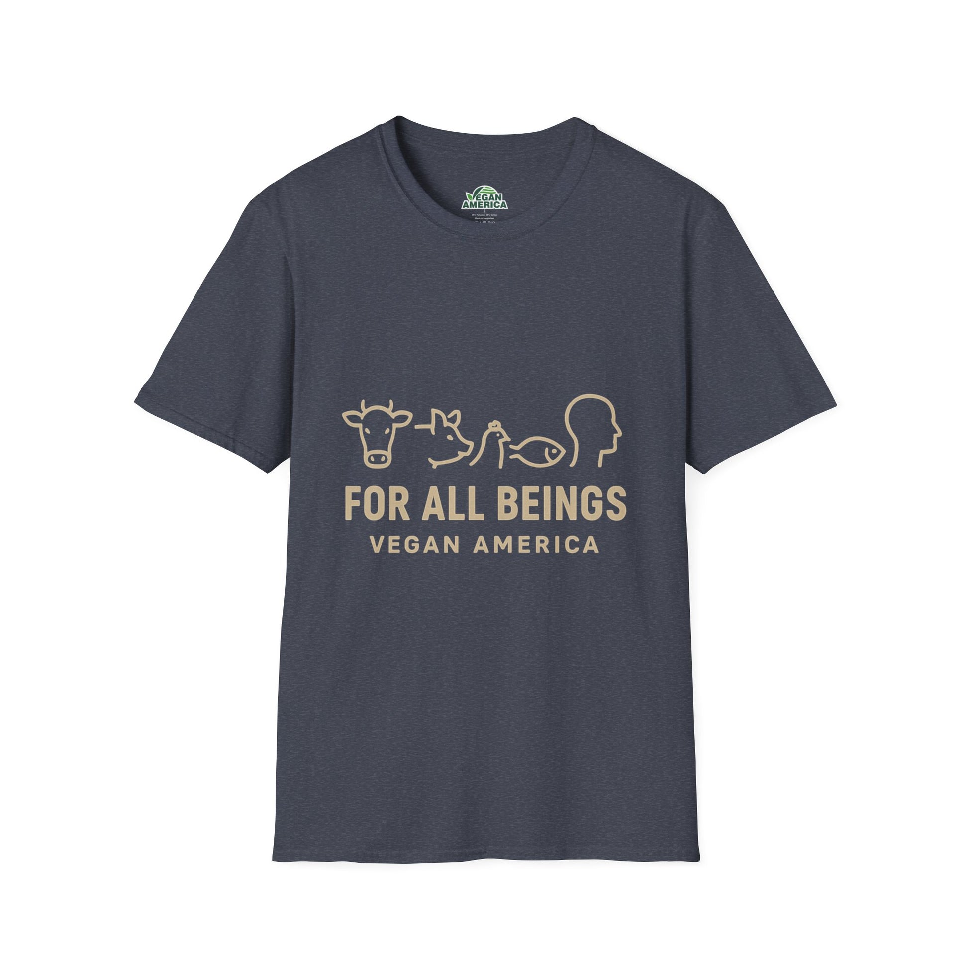 Unisex Vegan America T-Shirt, Eco - Friendly Apparel, Plant - Based Lifestyle Shirt, Perfect Gift for Vegans, Animal Rights Awareness Wear - Vegan America