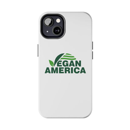 Vegan America Tough Phone Case — Eco - Friendly Plant Logo Protective Cover - Vegan America