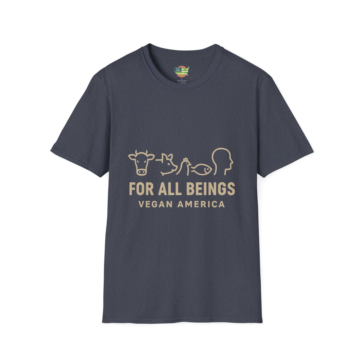 Unisex Vegan America T-Shirt, Eco-Friendly Apparel, Plant-Based Lifestyle Shirt, Perfect Gift for Vegans, Animal Rights Awareness Wear