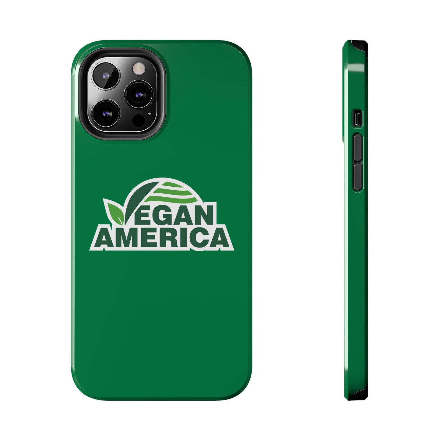 Vegan America Tough Phone Case — Green Protective Vegan Pride Cover - Vegan America