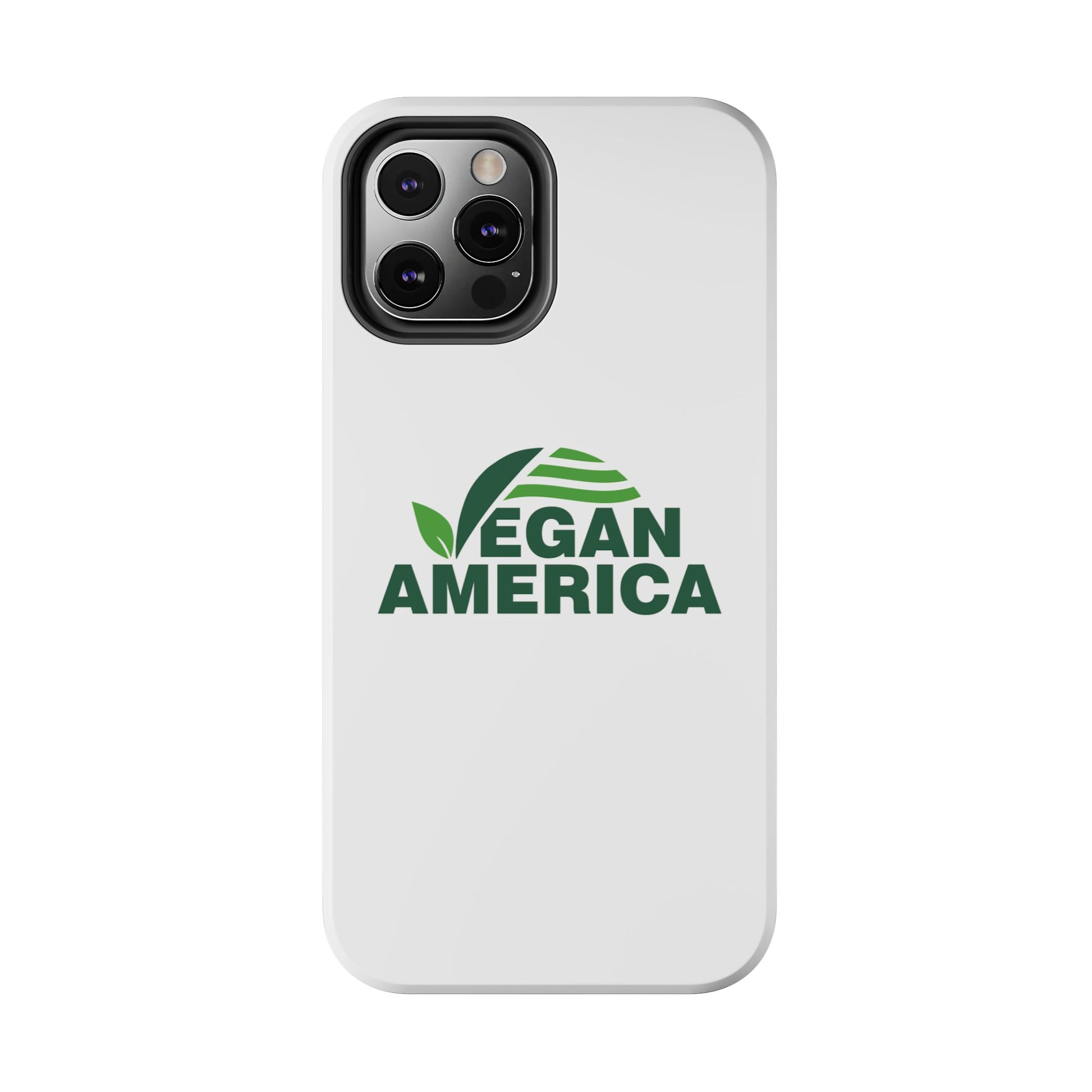 Vegan America Tough Phone Case — Eco - Friendly Plant Logo Protective Cover - Vegan America