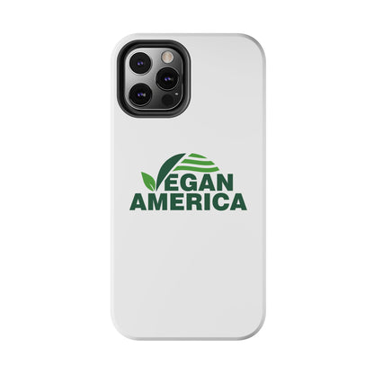 Vegan America Tough Phone Case — Eco - Friendly Plant Logo Protective Cover - Vegan America