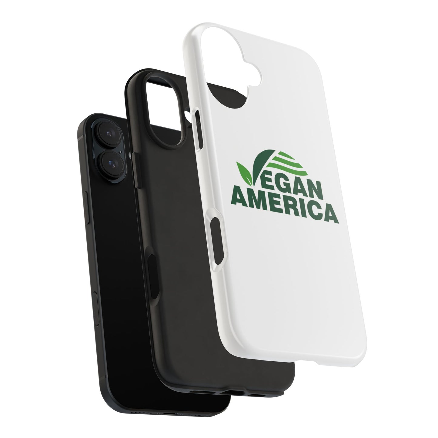 Vegan America Tough Phone Case — Eco - Friendly Plant Logo Protective Cover - Vegan America