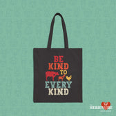 Be Kind Every Kind Cotton Canvas Tote Bag - Vegan America