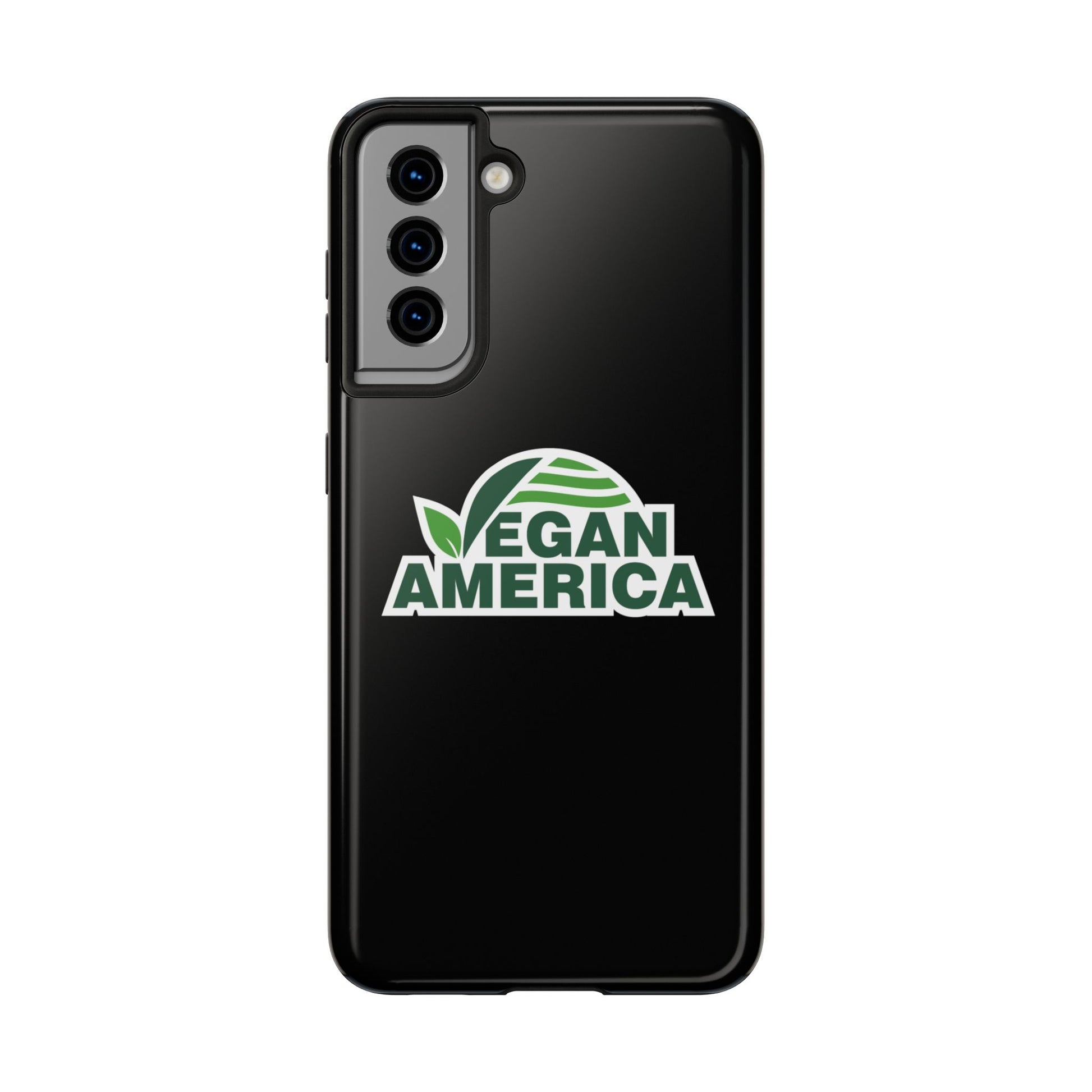 Vegan America Tough Phone Case — Green Leaf Vegan Pride Protective Cover - Vegan America