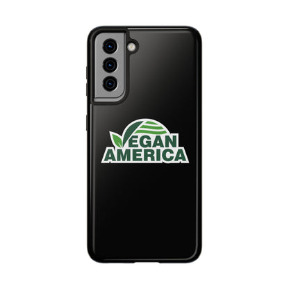 Vegan America Tough Phone Case — Green Leaf Vegan Pride Protective Cover - Vegan America