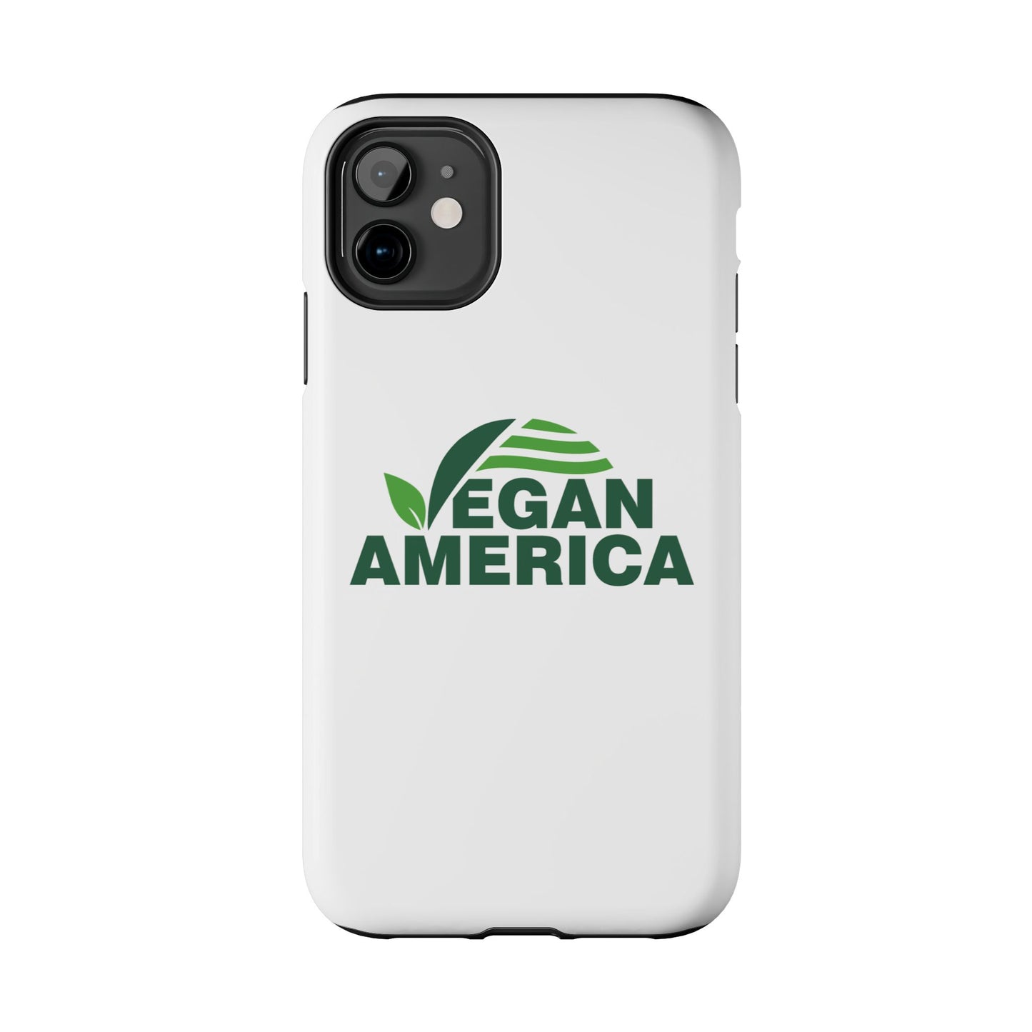 Vegan America Tough Phone Case — Eco - Friendly Plant Logo Protective Cover - Vegan America