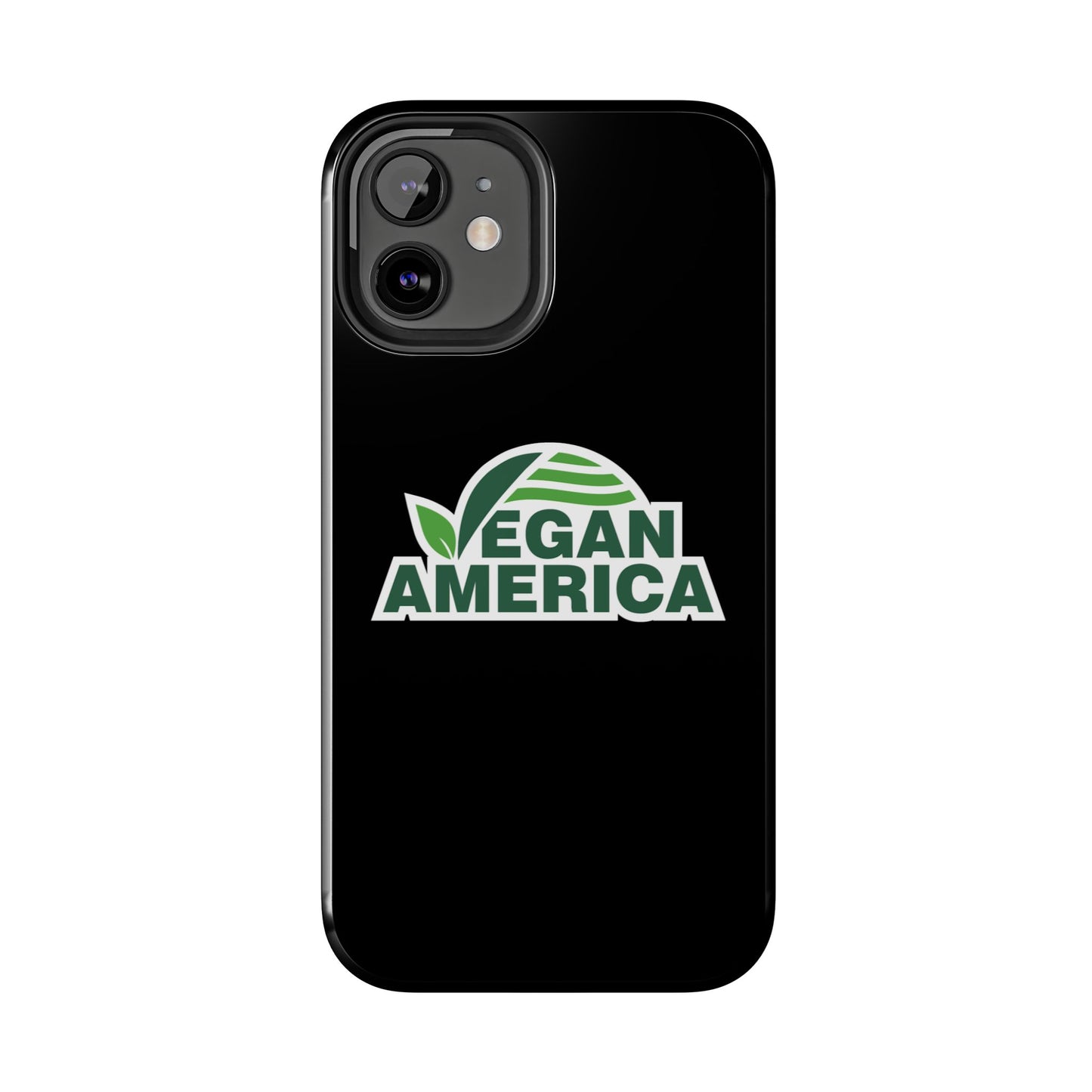 Vegan America Tough Phone Case — Green Leaf Vegan Pride Protective Cover - Vegan America
