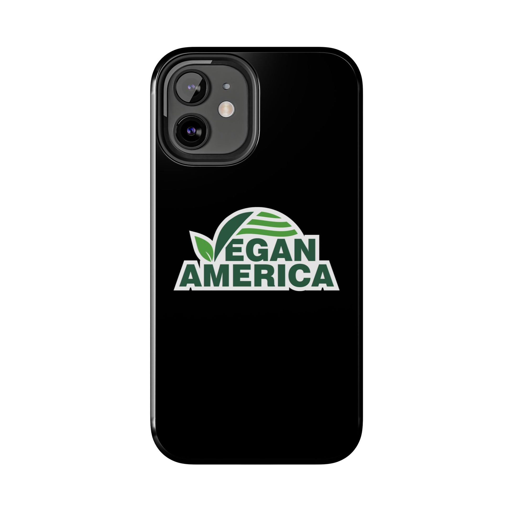 Vegan America Tough Phone Case — Green Leaf Vegan Pride Protective Cover - Vegan America