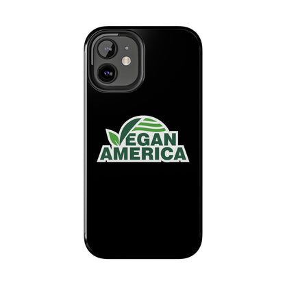 Vegan America Tough Phone Case — Green Leaf Vegan Pride Protective Cover - Vegan America