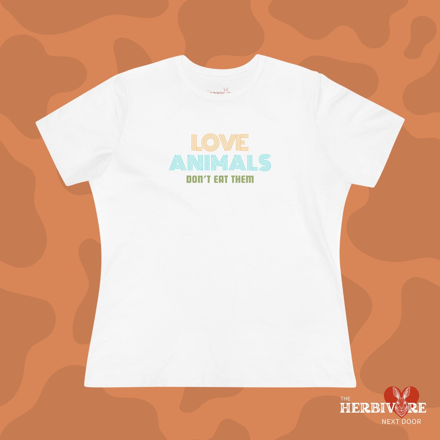 Love Animals, Don't Eat Them (Retro) - Women's Style B&C 6400 - Vegan America