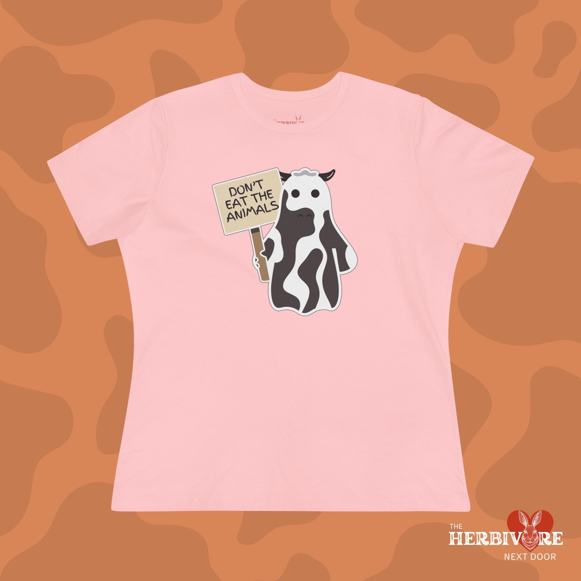 Ghost Cow Don't Eat The Animals Vegan T-Shirt - Women's Style - Vegan America